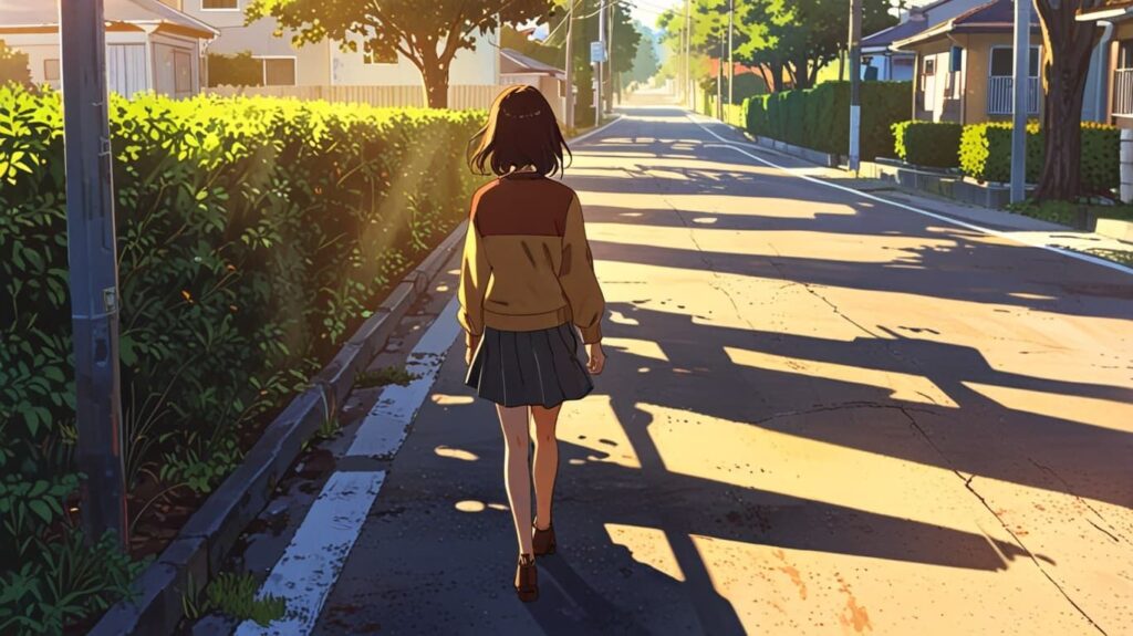 夕暮れ散歩とやわらかな光