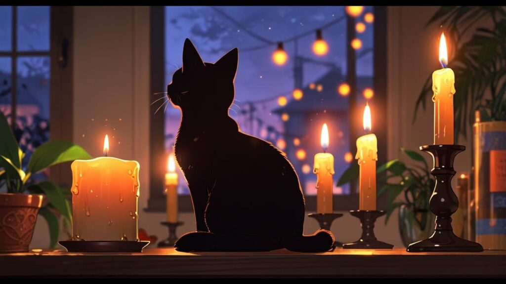 キャンドルのある豊かな夜