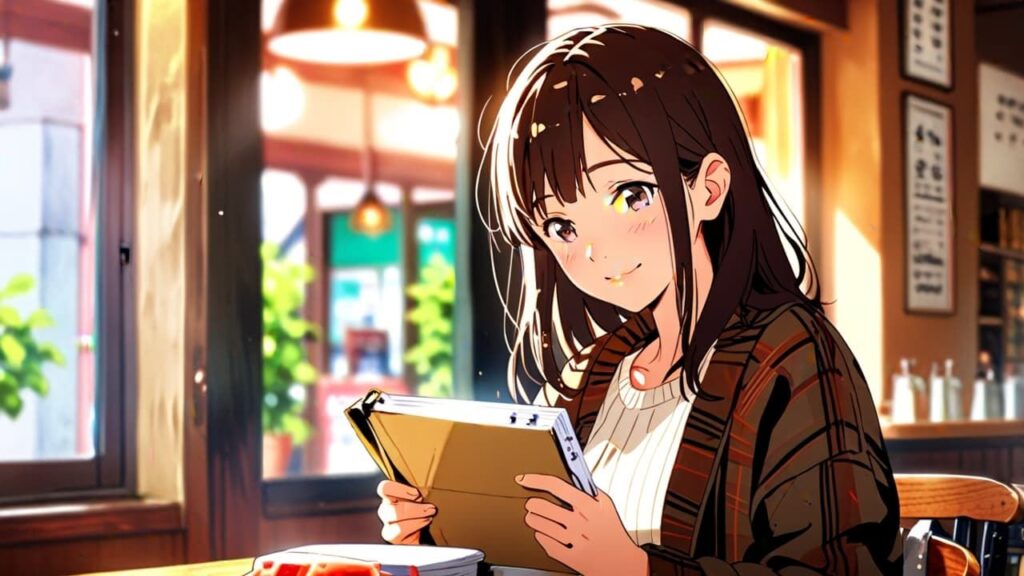 カフェの優しい朝